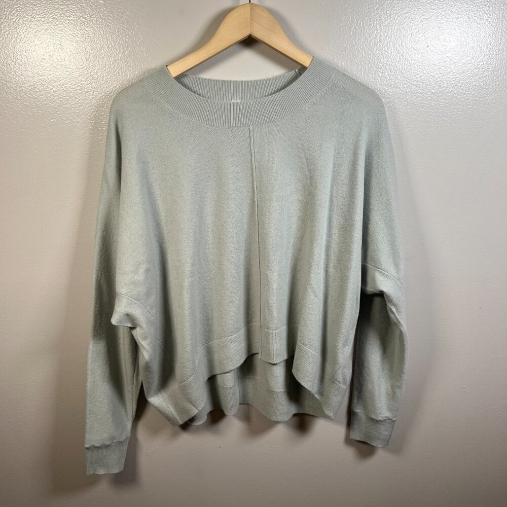 COS Cashmere Sweater Size Small Green/grey Relaxed Fit Minimal Classic Capsule
